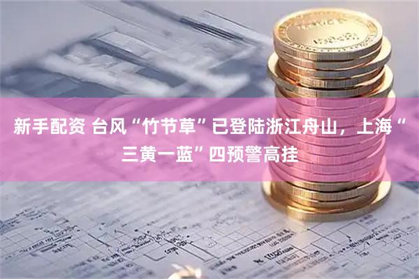 新手配资 台风“竹节草”已登陆浙江舟山，上海“三黄一蓝”四预警高挂